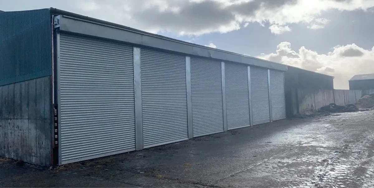 Multiple roller doors storage building