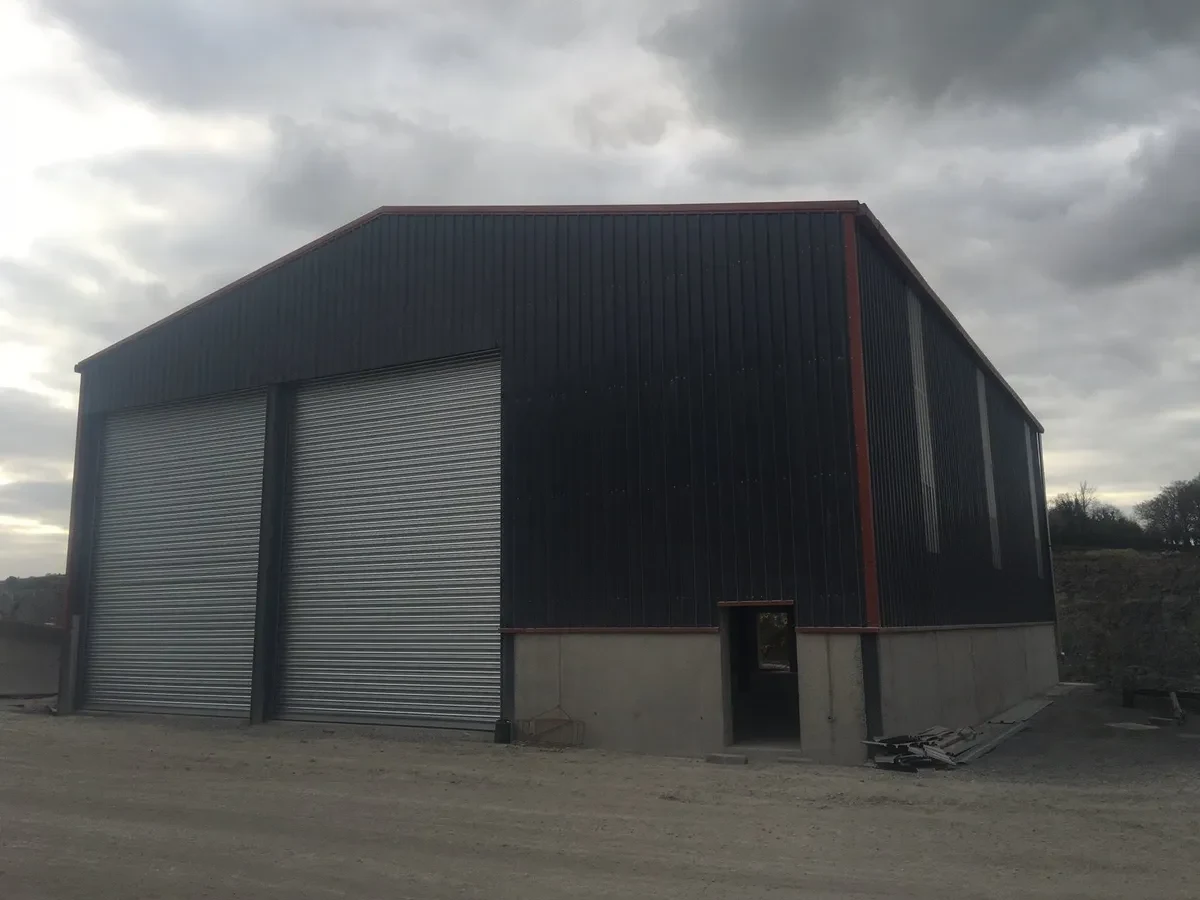 Twin roller doors large clad building